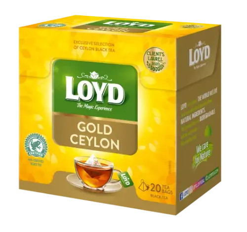 Menā tēja LOYD Pyramids Gold Ceylon, 20x2 g