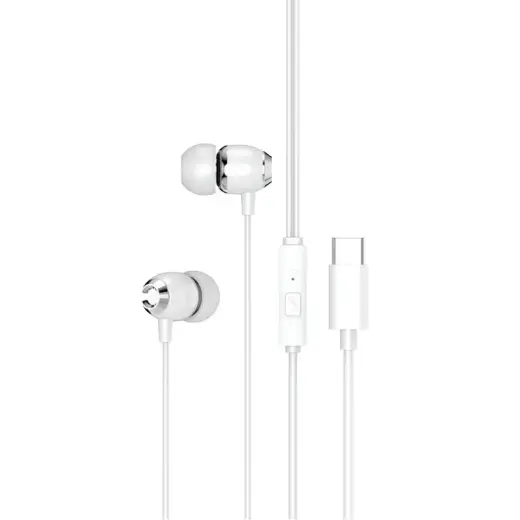 XO wired earphones EP25 USB-C white
