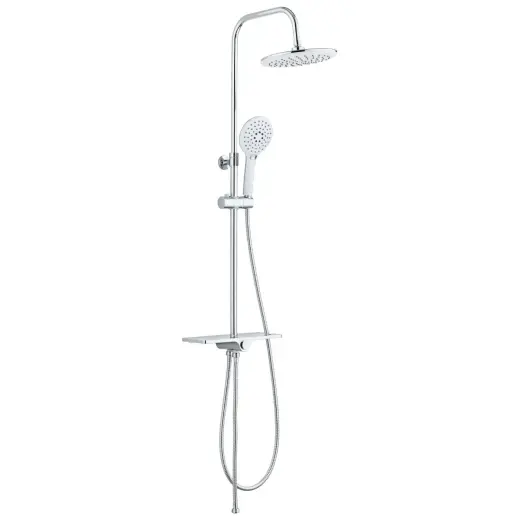 Shower column AB without mixer, with shelf, chrome