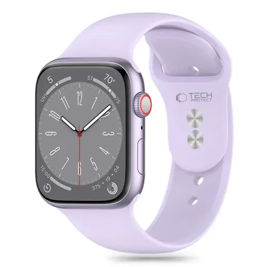 Tech-Protect Silicone Strap for Apple Watch 4 | 5 | 6 | 7 | 8 | 9 | SE | Ultra 1 | 2 (42 | 44 | 45 | 49 mm) - Purple