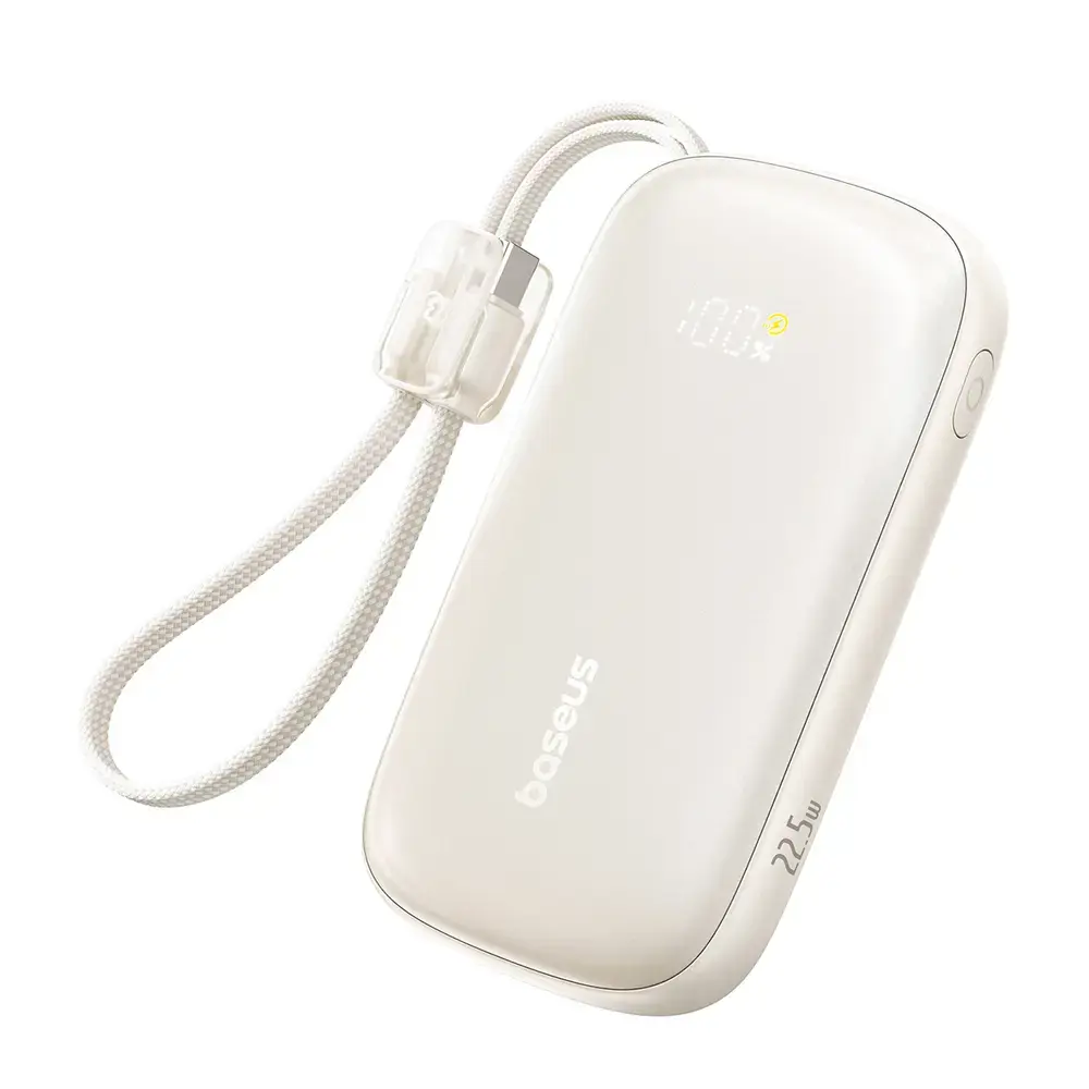 Baseus EnerFill FC21 Qpow 3 Ultra ārējais akumulators (powerbank) | 10 000 mAh | 22.5W | USB-C | bēšs