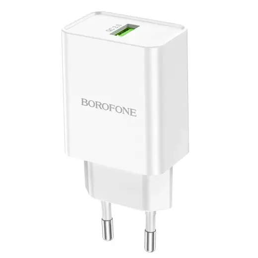 Borofone BN5 reisilaadija | 18W | QC3.0 | USB-A | valge