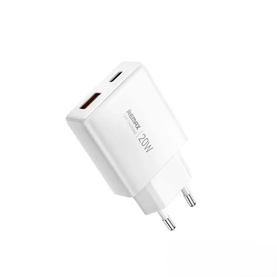 Remax RP-U01-AC tīkla lādētājs | 20W | GaN | USB-A, USB-C | balts