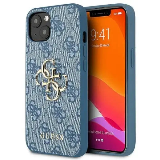 Guess GUHCP13S4GGMBL iPhone 13 mini 5.4" blue|blue hardcase 4G Big Metal Logo