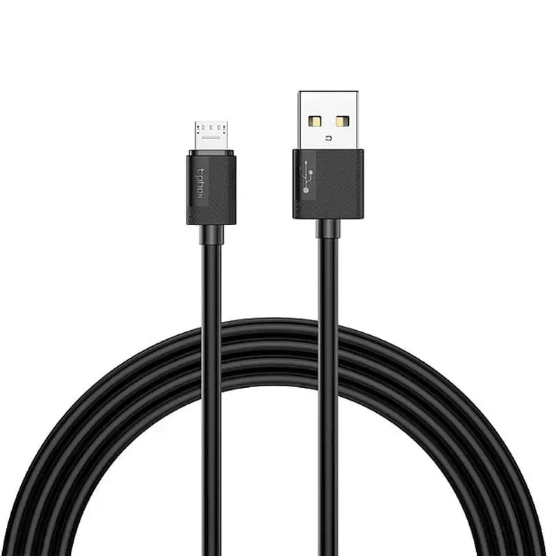 CABLE T-PHOX NETS MICRO USB BLACK 3A ; PVC ; 2M