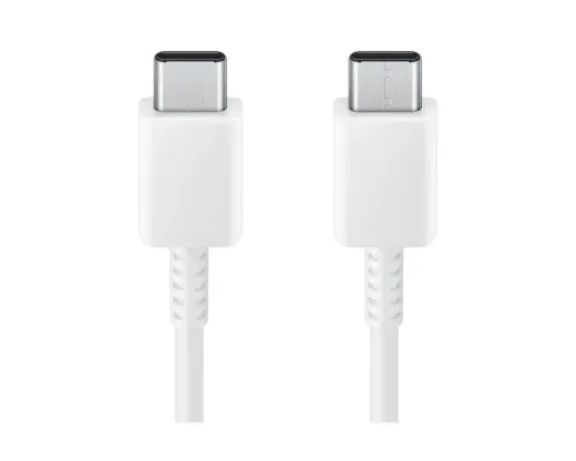 Samsung EP-DX310JWE datu pārsūtīšanas un uzlādes kabelis | USB-C uz USB-C | 15 W | 1,8 m | balts (OEM))