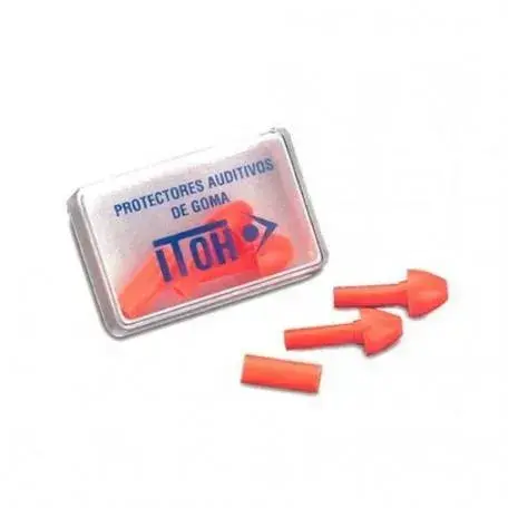 ITOH Corysan Rubber Earplugs, 2 Units