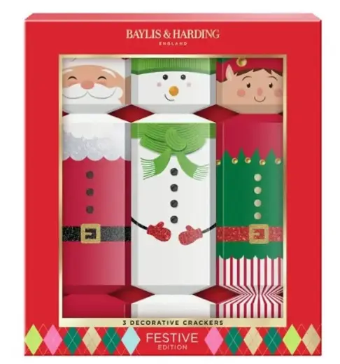Baylis & Harding Festive Decorative Crackers Gift Set in Clear