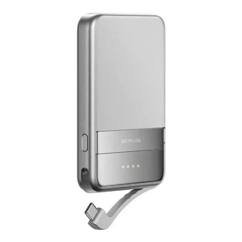 EcoFlow RAPID ārējais akumulators (powerbank) | 5000 mAh | 30W | USB-C, MagSafe | sudraba krāsā