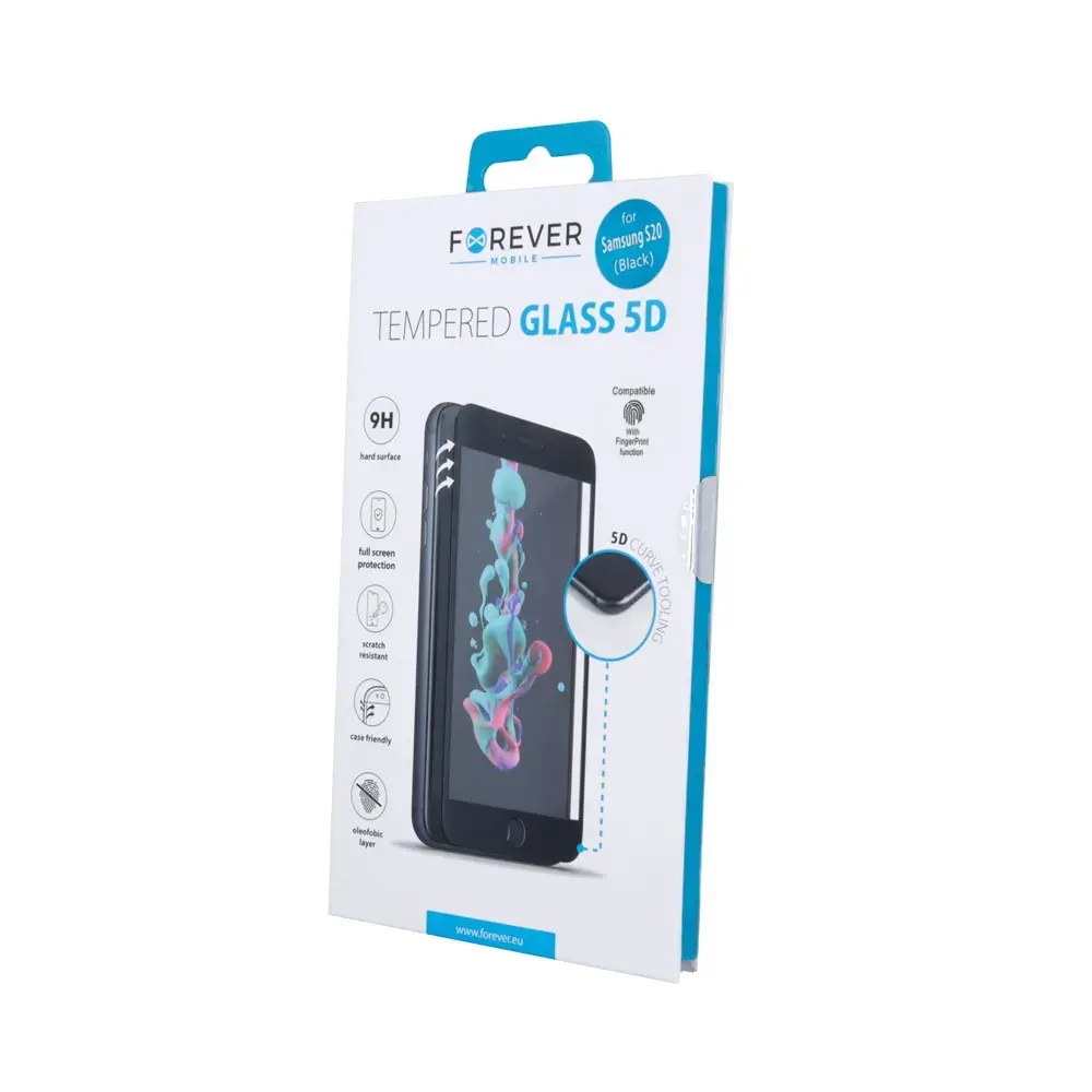 Forever Tempered glass 5D for Samsung Galaxy S20 | S20 5G FingerPrint black frame