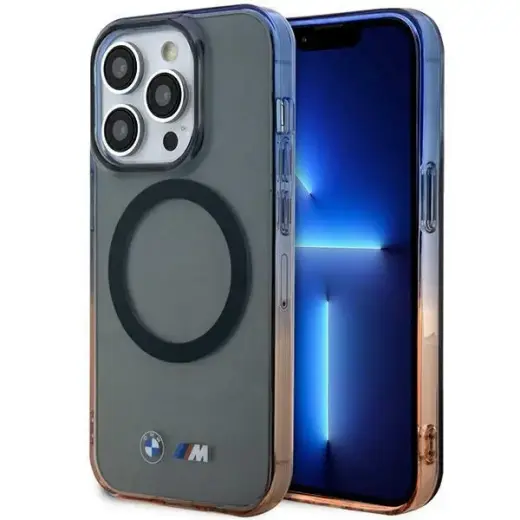 Etui BMW BMHMP14XHTGE iPhone 14 Pro Max 6.7" szary|grey hardcase Gradient Bumper MagSafe