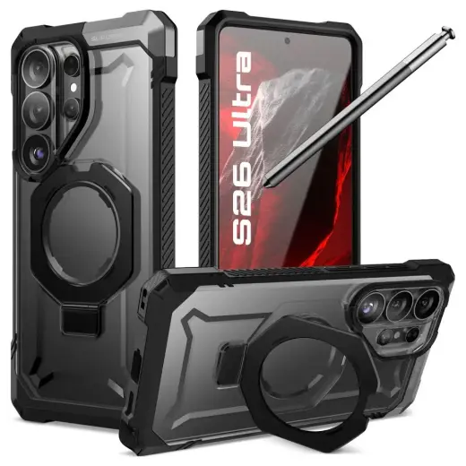 Supcase UB Grip Mag maciņš ar MagSafe atbalstu telefonam Samsung Galaxy S26 Ultra (S948) melns