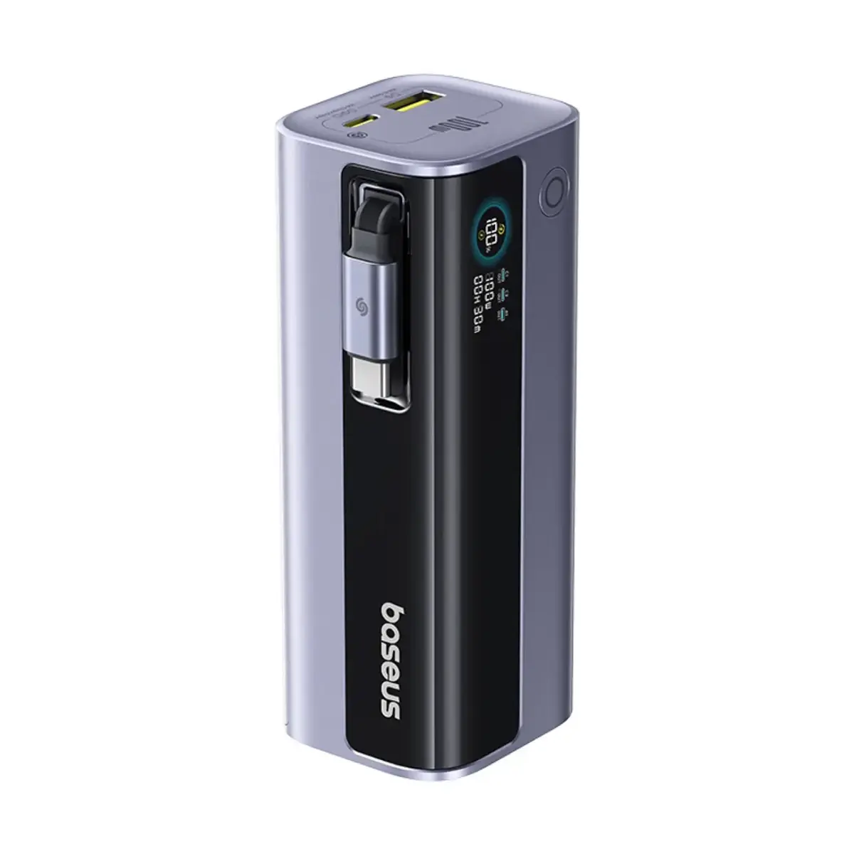 Baseus EnerGeek GR11 ārējais akumulators (powerbank) | 10 000 mAh | 100W | USB-C | pelēks