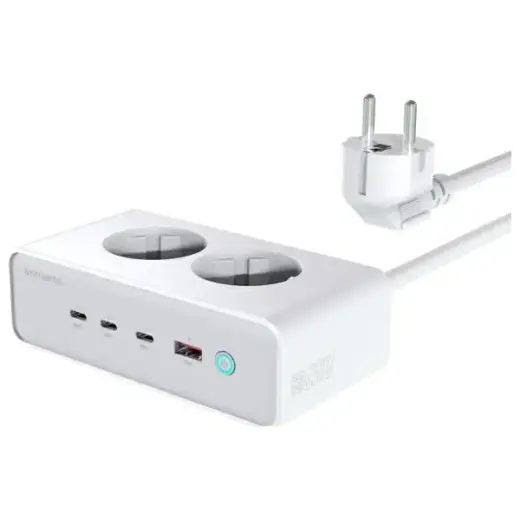 4smarts 6in1 65W GaN white extension cord