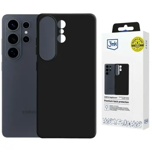3MK Hardy MagSilicone Case for Samsung Galaxy S26 Ultra Black
