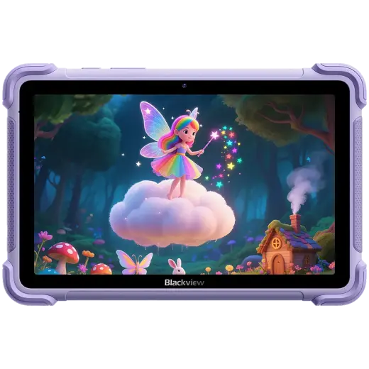 Blackview LINK 1 Kids WiFi 4/64GB 8.68-inch HD IPS 1340x800 60Hz 360nits RK3562 Quad-core 2.0GHz 5+8MP Cam 5000mAh WiFi 6 BT 5.0 Dual Speakers with Smart-K Support Tempered Film Stylus Pen Android 16 Dreamy Purple