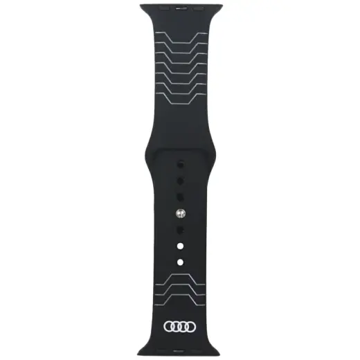 Audi Geometric Pattern viedpulksteņa siksniņa priekš Apple Watch (44/45/46/49 mm) | silikons | melna