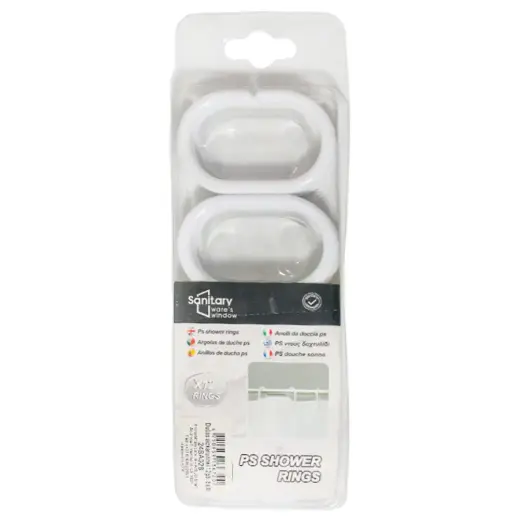 Dušas aizkaru riņķi 12gb, balti