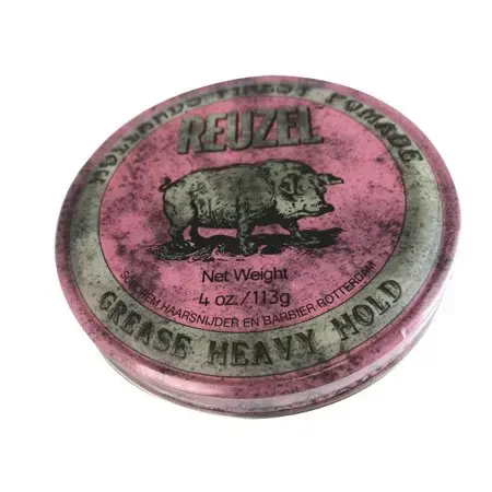 Pink Grease Heavy Hold Pomade by Reuzel for Men - 4 Oz Pomade