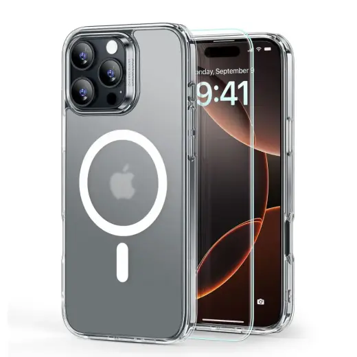 ESR Classic Hybrid HaloLock MagSafe ekrāna aizsargstikls priekš iPhone 16 Pro Max Frosted Clear