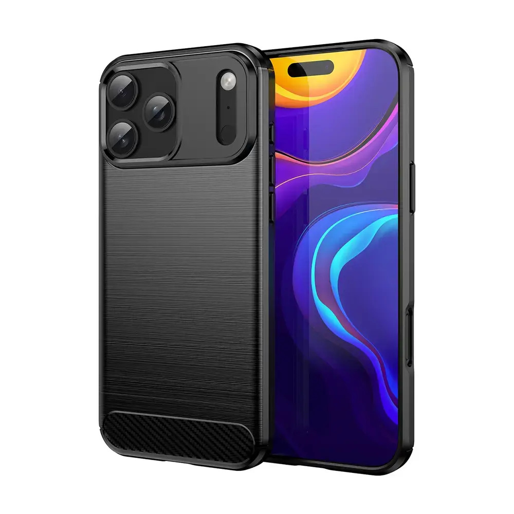 Carbon maciņš telefonam iPhone 17 Pro Max melns