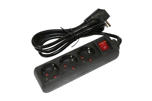 Pagarinātājs 3-vietīgs 5m a/z slēdzi pievadvads 3Gx1.5mm