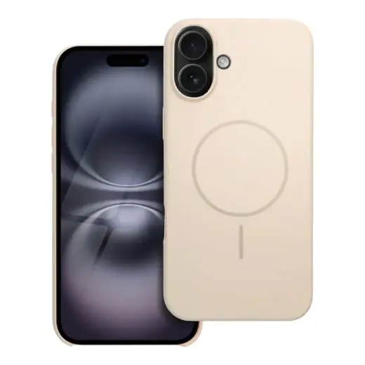 Glossy Mag telefono dėklas su MagSafe palaikymu iPhone 16 Plus baltas