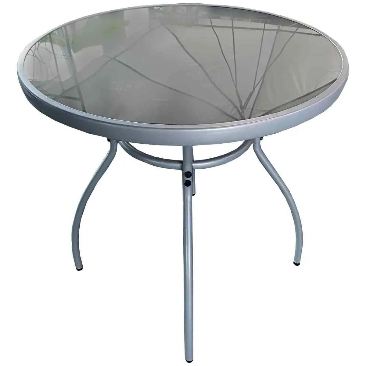 Galds ar stikla virsmu 75x75x70cm