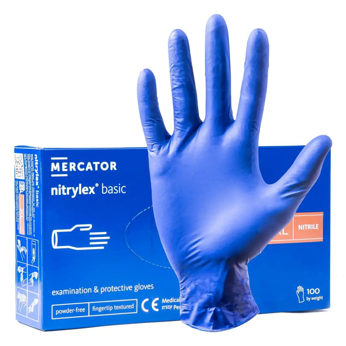 Nitrile protective gloves Nitrylex Basic size XL 100 pcs