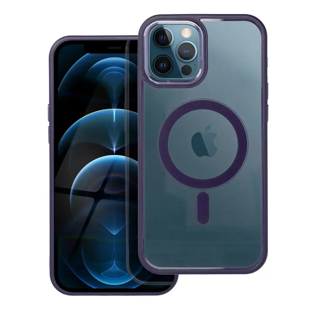 Case for iPhone 12 PRO MAX Color Edge Mag Cover compatible with MagSafe purple