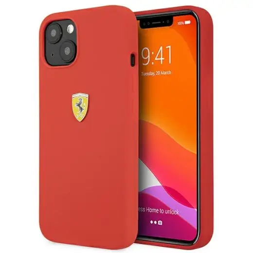 Ferrari FESSIHCP13MRE iPhone 13 6,1" 6,1" czerwony|red hardcase Silicone