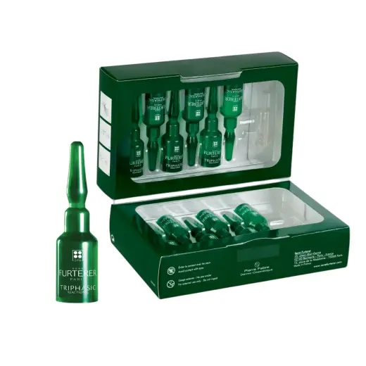 Set, Rene Furterer, Triphasic Progressive, Anti-Hair Loss, Ampoules Treatment Serum, For Hair, Unisex, 8 pcs, 5 ml