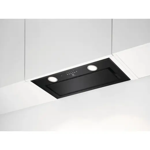 Electrolux tvaika nosūcējs (iebūv.), melns, 54 cm