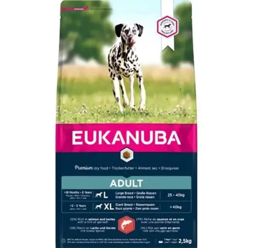 Dry food for dogs - Eukanuba Adult Large Salmon, 2.5 kg