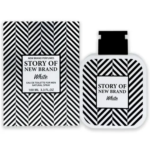 New Brand Story Of New Brand White (EDT) Eau de Toilette for Men 100 ml
