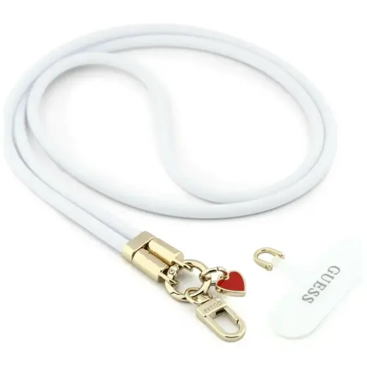Universal strap Guess Universal CBDY   Silicone Script Charm white