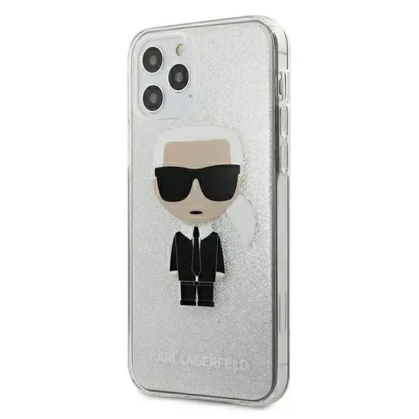 Karl Lagerfeld KLHCP12LPCUTRIKSL iPhone 12 Pro Max 6,7" srebrny|silver hardcase Glitter Ikonik Karl