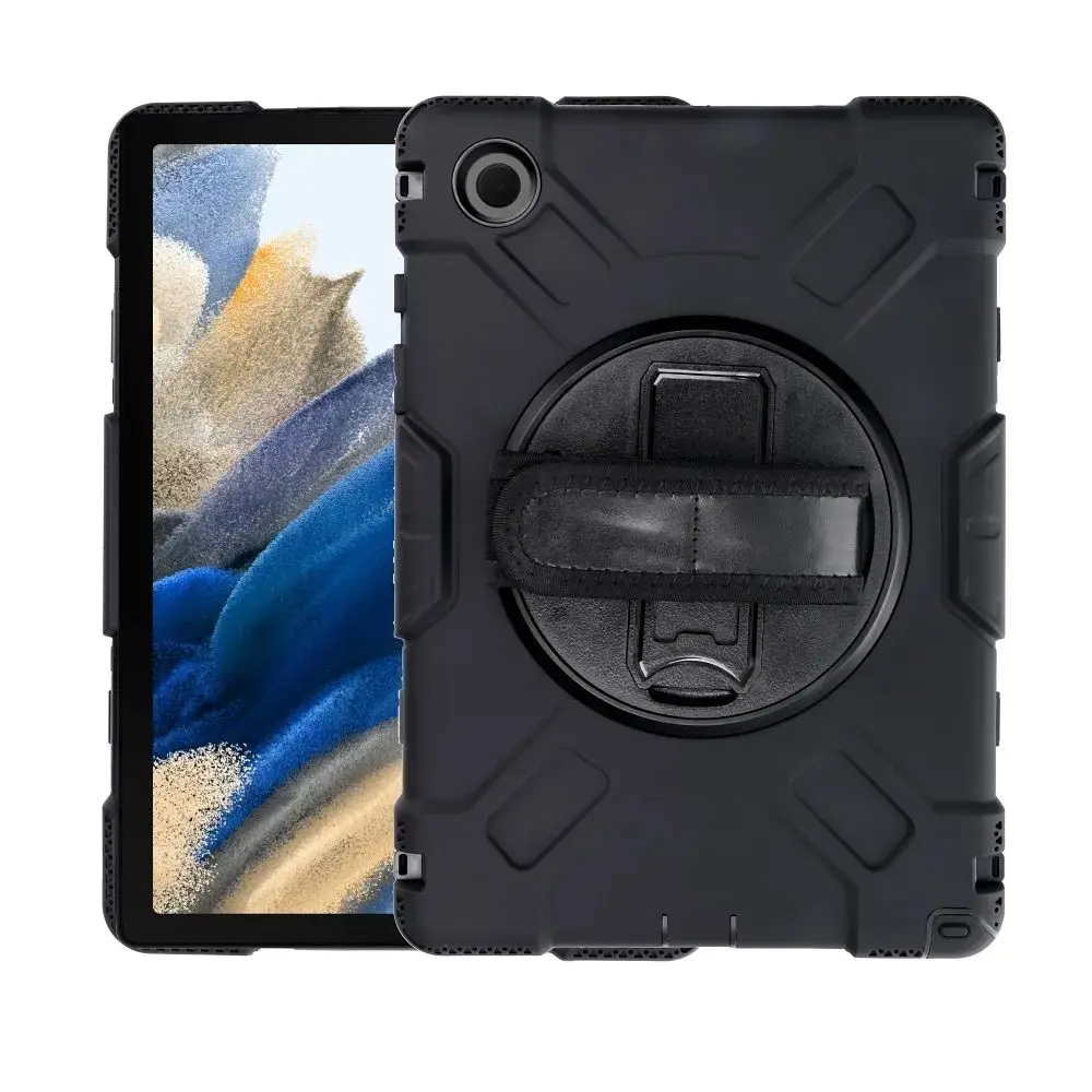 Fusion 360 Rotation Case planšetdatora maciņš ar grozāmu turētāju Samsung X200 Galaxy Tab A8 2021 10.5" melns