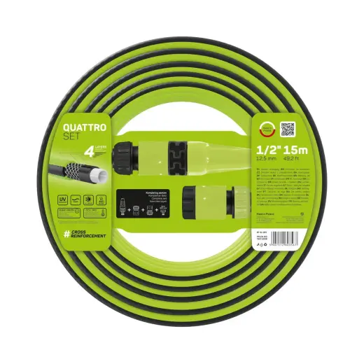 Watering hose set Quattro 1/2" 15 m