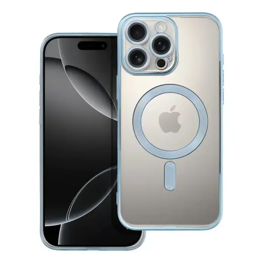 Electro Mag telefono dėklas su MagSafe palaikymu iPhone 16 Pro Max mėlynas