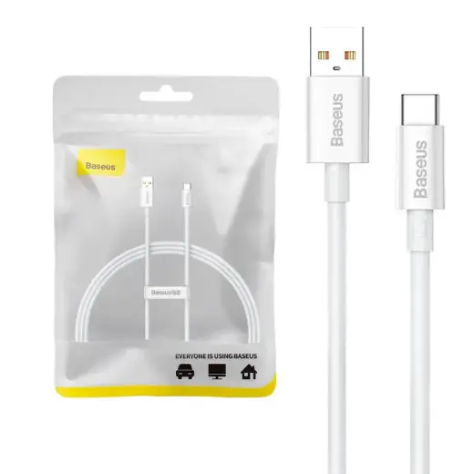Baseus Superior data transfer and charging cable | USB-A to USB-C | 100W | 1m | white