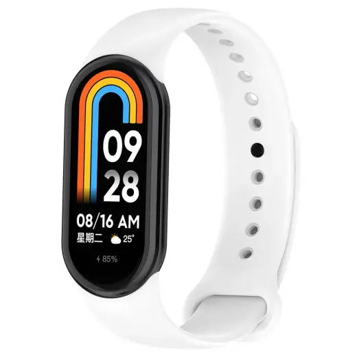 Fusion viedpulksteņa siksniņa priekš Xiaomi Mi Band 8 | silikons | balta