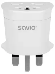 Strāvas adapteris SAVIO Travel adapter Global socket – UK plug 10A