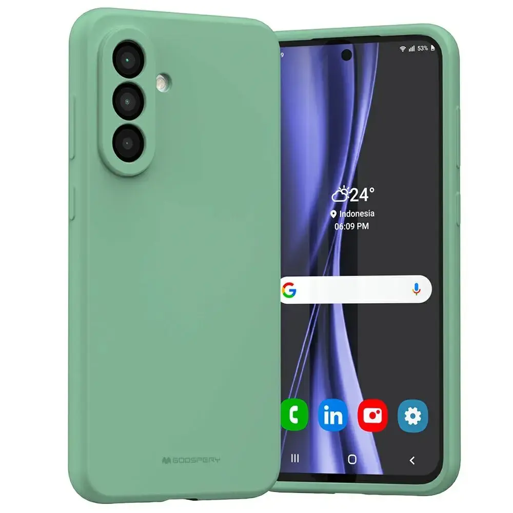 Mercury Silicone telefoniümbris Sam Samsung Galaxy A56 (A566) jaoks, roheline