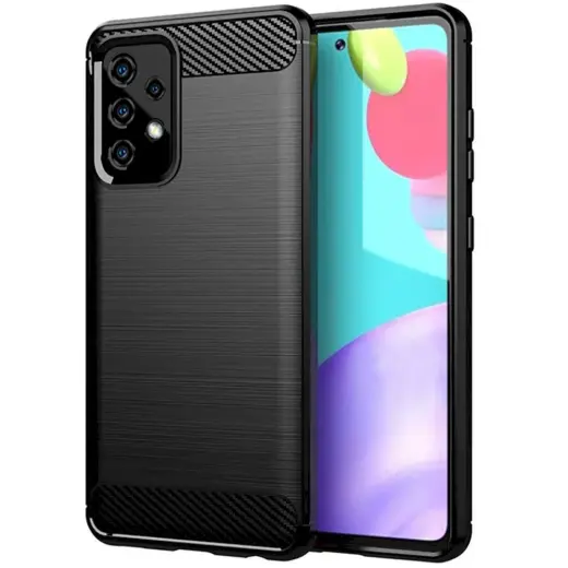 Fusion trust silicone back case for Samsung A526 Galaxy A52 5G  | A525 Galaxy A52 4G black