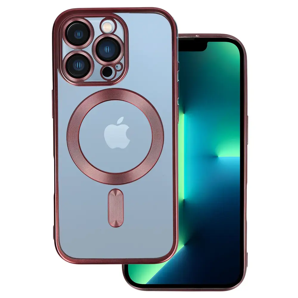 Toptel Metallic phone case with MagSafe support for iPhone 16 Pro, pink