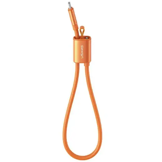 USAMS U97 andmeedastus- ja laadimiskaabel | USB-C kuni USB-C | 60W | 0.3m | oranž