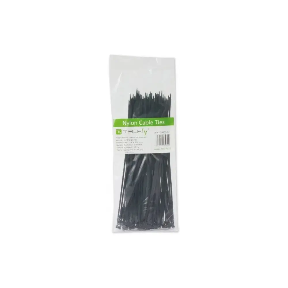 Nylon cable ties 200 x 2.5mm 100pcs black