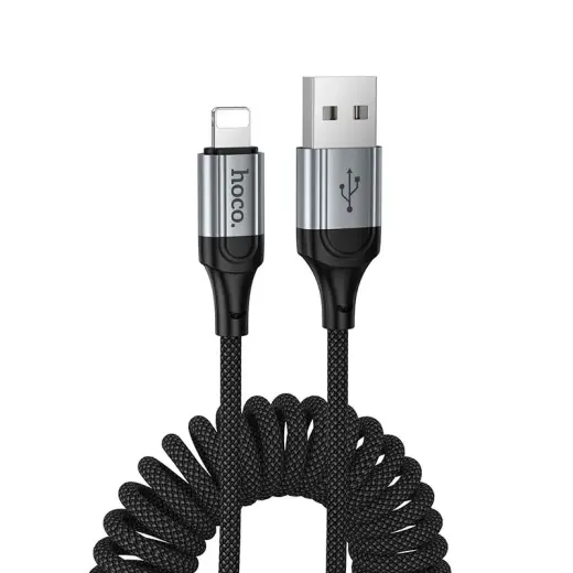 Hoco X121 duomenų perdavimo ir įkrovimo laidas | USB-C į Lightning | PD | 27W | 1.5m | juodas