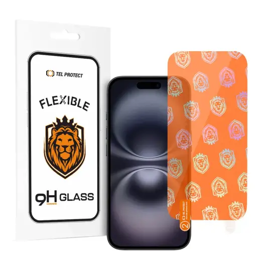 Tel Protect Best Flexible Hybrid Tempered Glass for IPHONE 16 PLUS